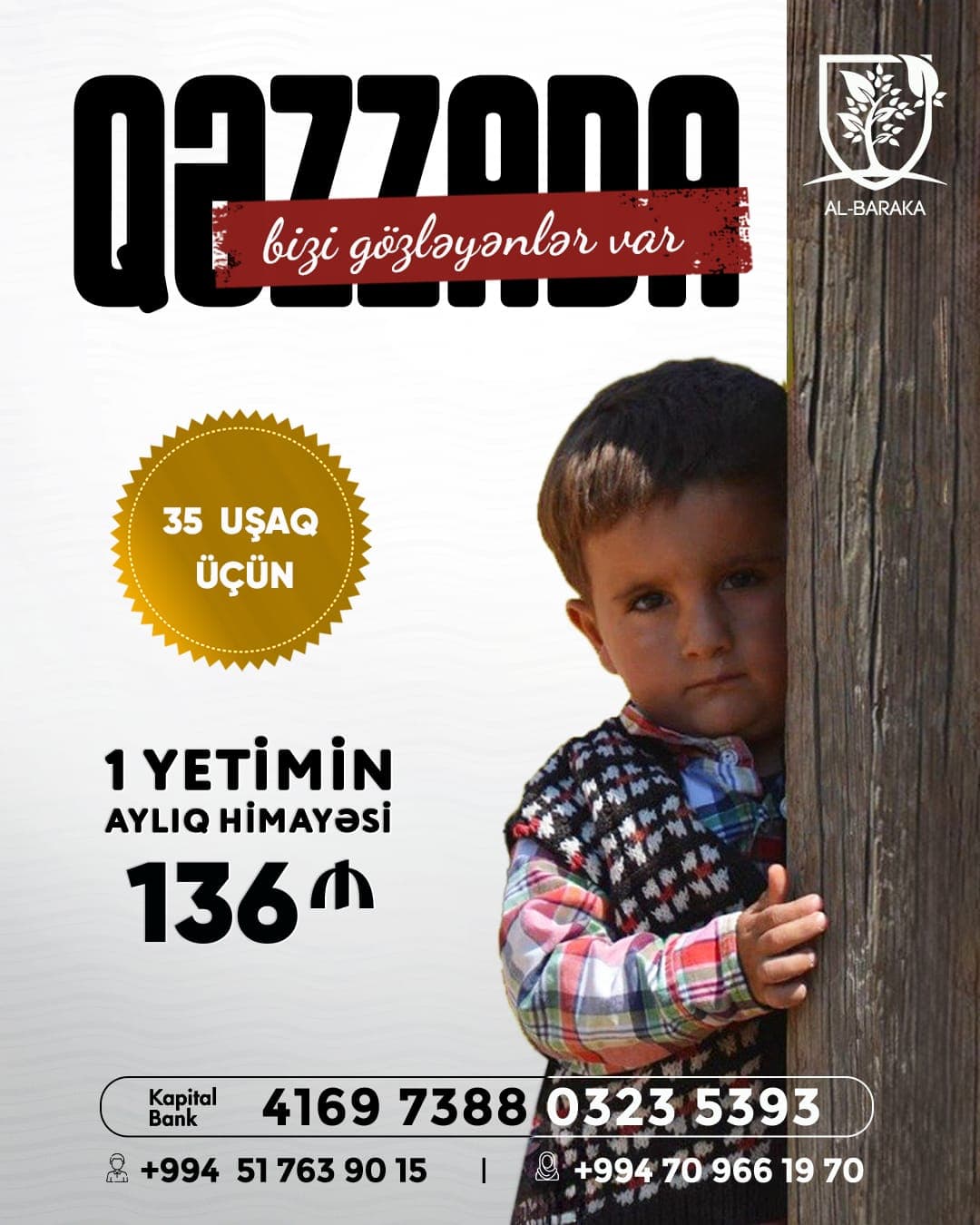 Qəzzada Yetim Uşaqlara Humanitar Yardım № — 1190