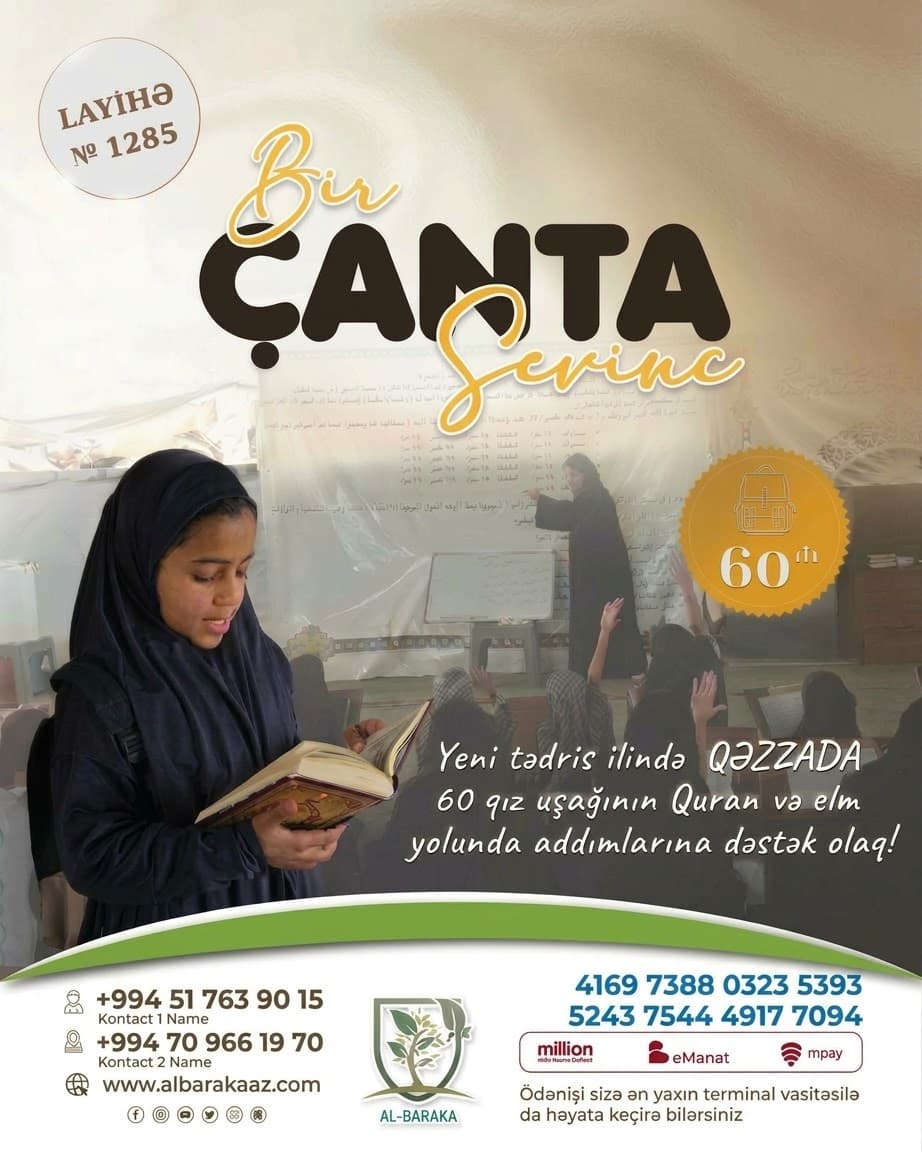 GAZZE'DE 60 KIZ ÇOCUĞUNA YENİ EĞİTİM YILI DESTEĞİ