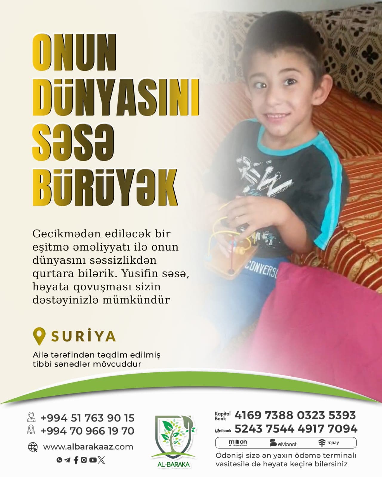 YUSİFİN DÜNYASINI SƏSLƏRLƏ GÖZƏLLƏŞDİRƏK