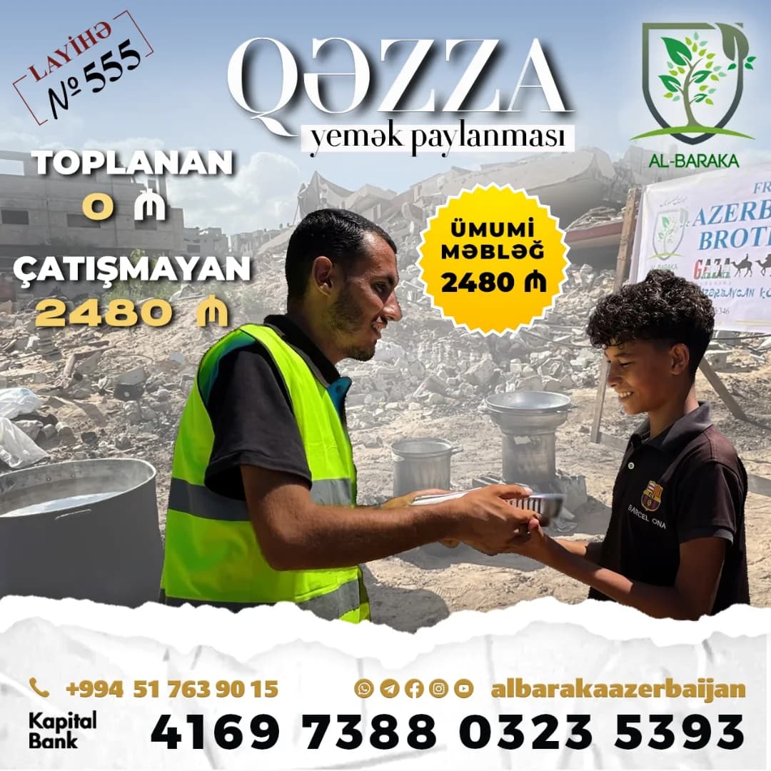 Aid project №555 — Gaza (Palestine)
