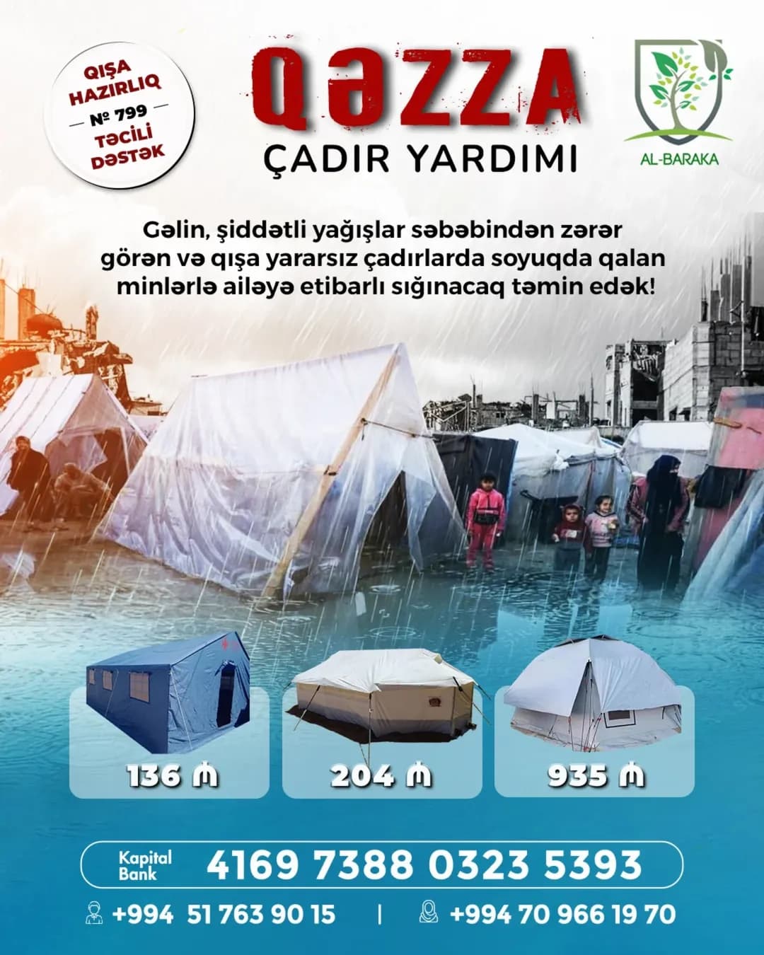 Qəzza - çadır dəstəyi № 799