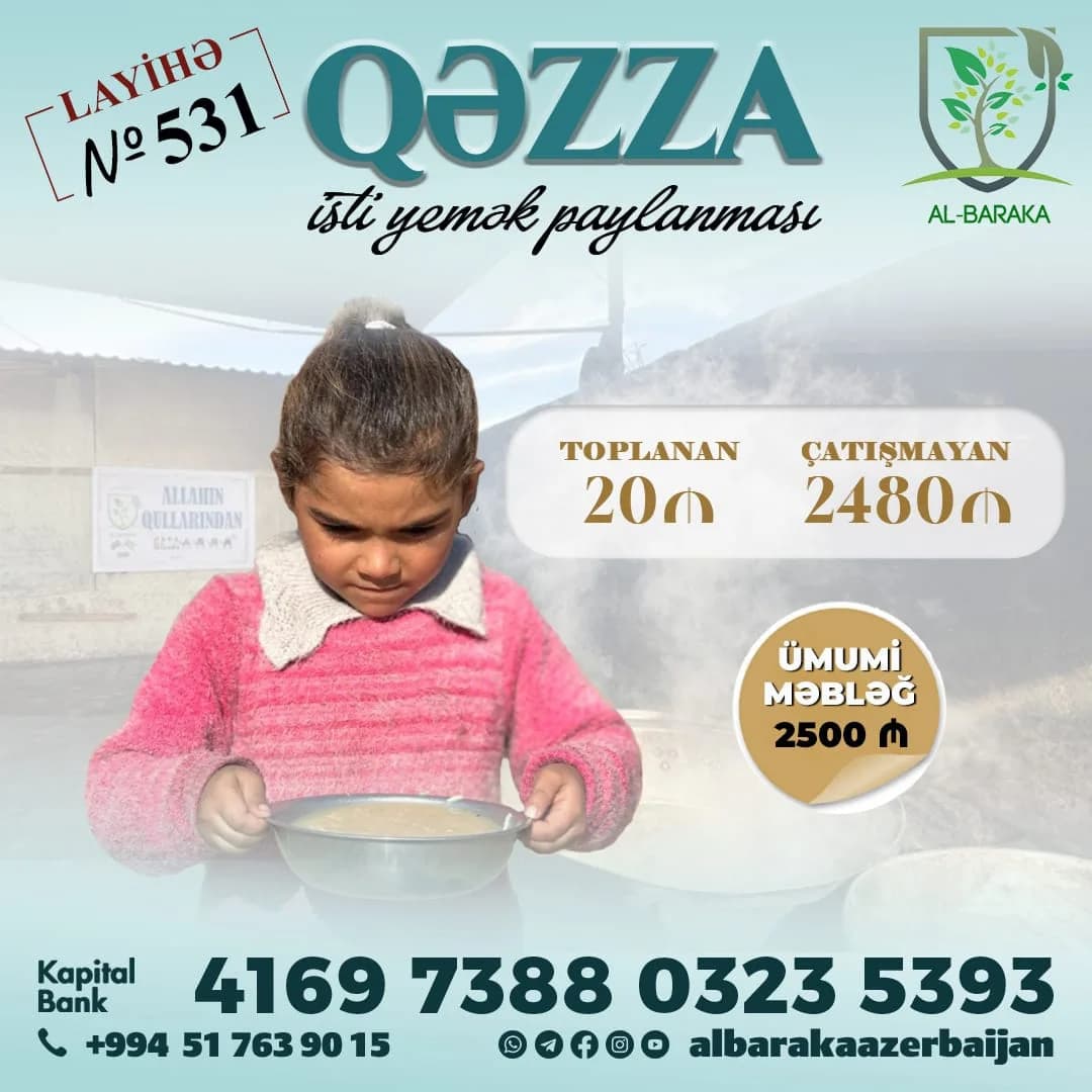 Qəzzaya isti yemək yardımı №530-531-532