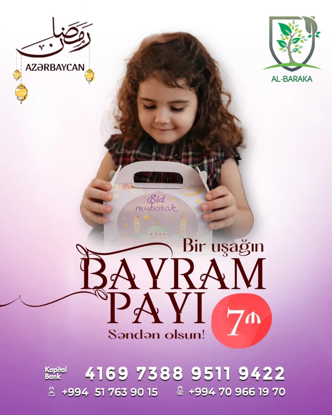 Bir uşağın bayram payı səndən olsun!